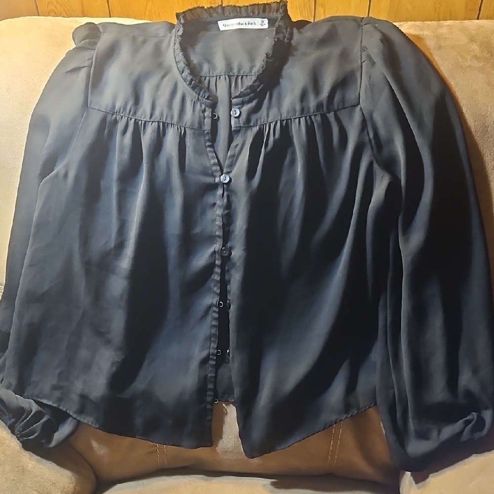 Abercrombie & Fitch Black Button Down Shirt